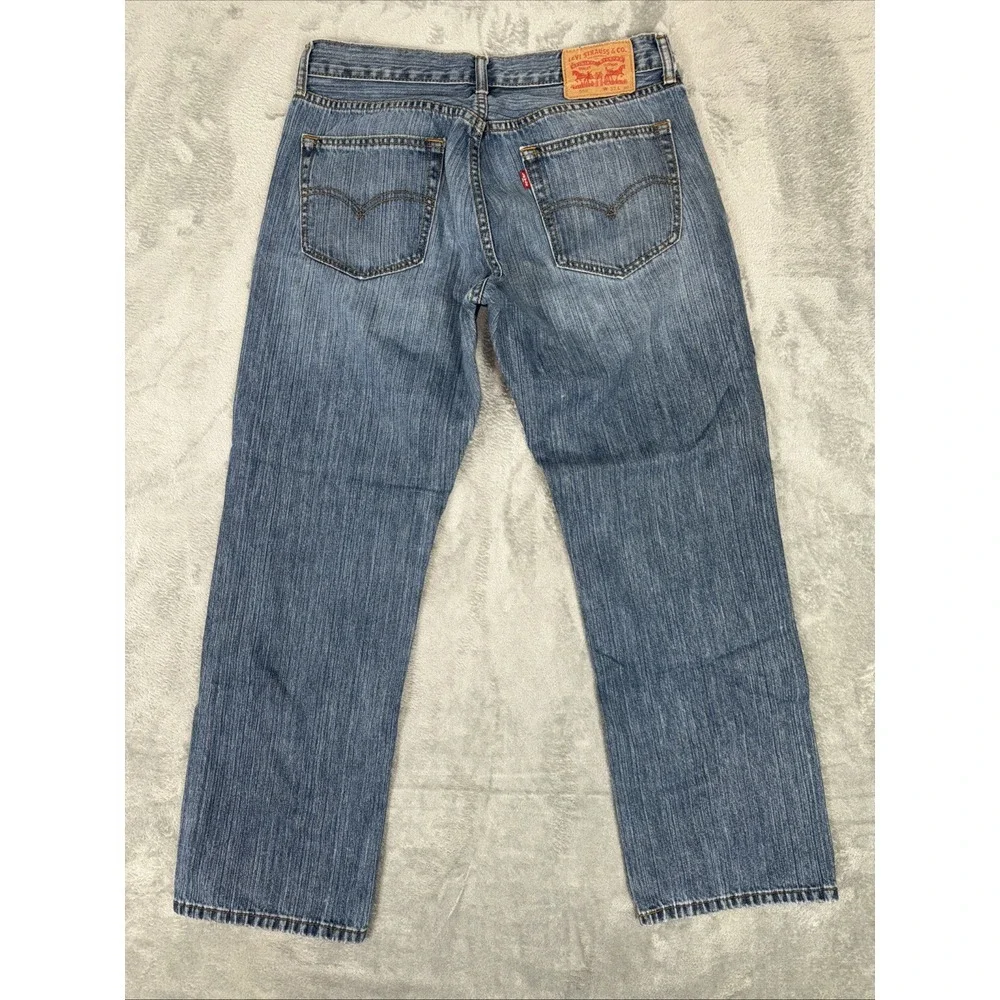 Levi's 559‎ Mens Jeans Size 32 X 30 Blue Denim Cotton 5-Pockets Straight Leg